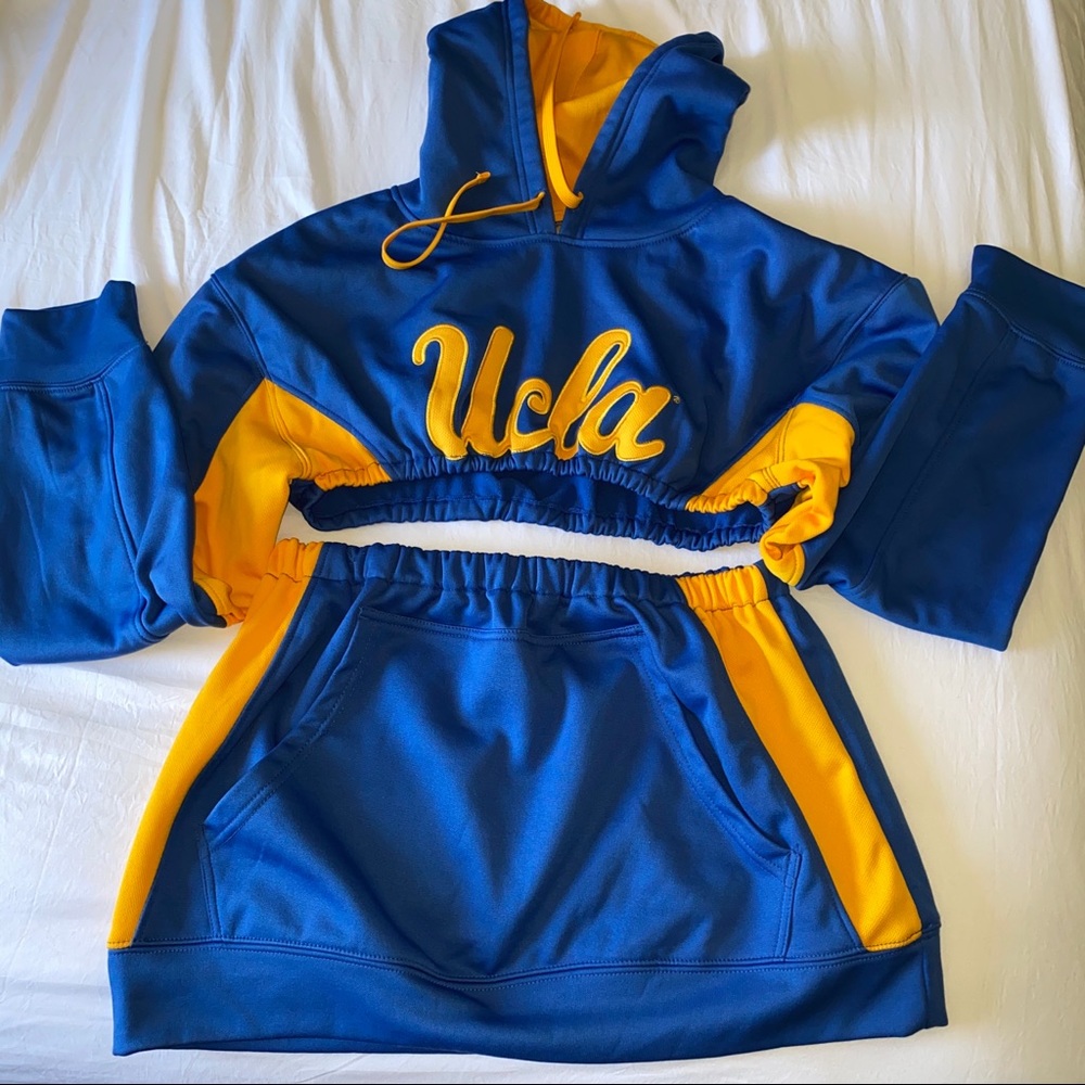 UCLA two piece sweater and skirt